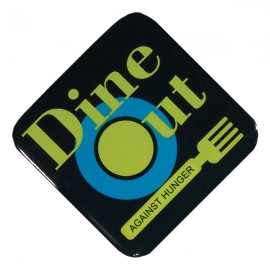 2" Diamond Full Color Button w/Safety Pin & Metal Backing with Logo