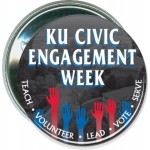 Logo Branded Event - KU Civic Engagement Week - 2 1/4 Inch Round Button