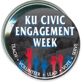 Logo Branded Event - KU Civic Engagement Week - 2 1/4 Inch Round Button
