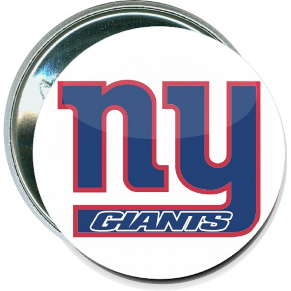 Football - New York Giants, 3 - 2 1/4 Inch Round Button with Logo