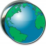 Earth Day - Earth Picture, 3 - 3 Inch Round Button with Logo