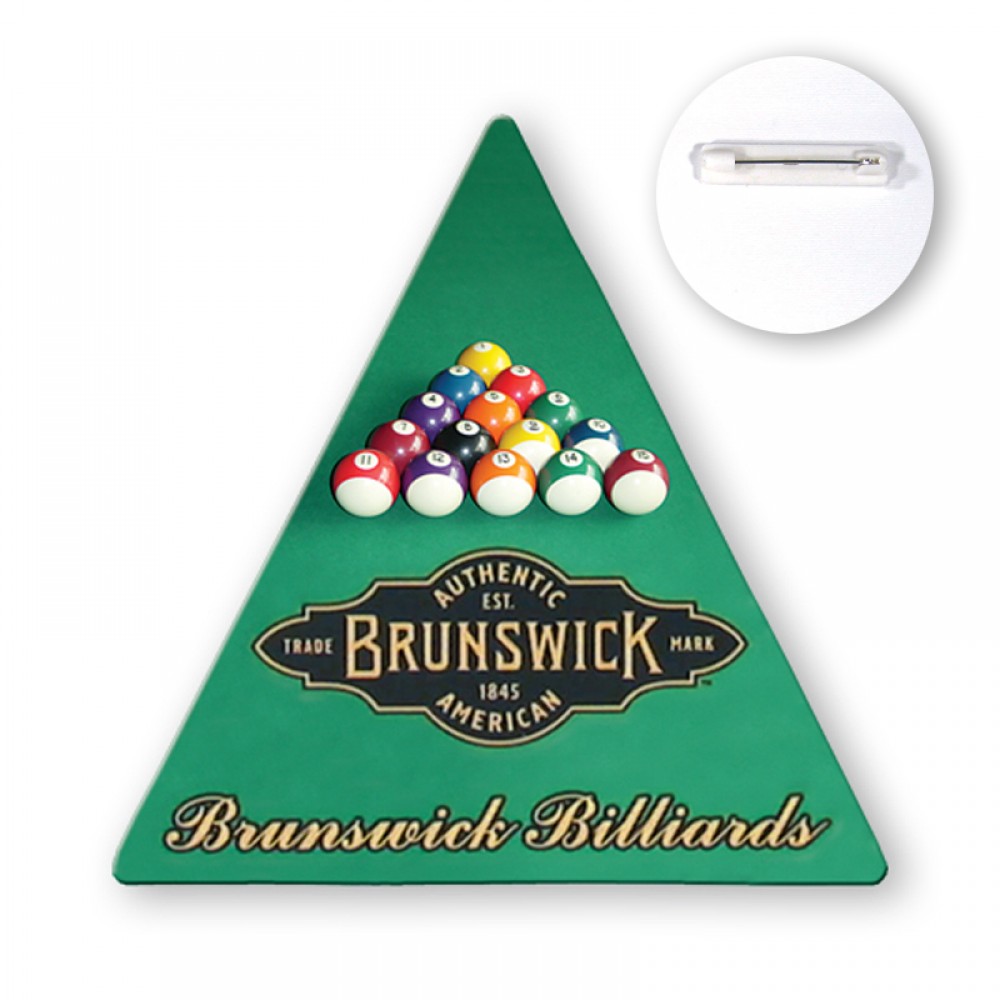 Logo Printed Button Triangle Shape Plastic Button (3") Logo Printed Button Triangle Shape Plastic Button (3")