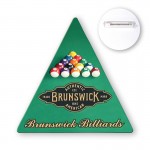 Logo Printed Button Triangle Shape Plastic Button (3")
