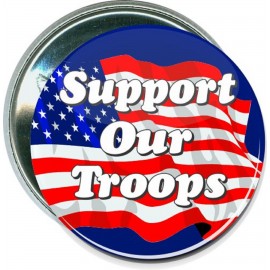 Military - Support Our Troops - 2 1/4 Inch Round Button with Logo  Military - Support Our Troops - 2 1/4 Inch Round Button with Logo