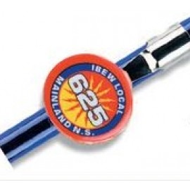 Custom Celluloid Button w/Metal Pencil Clip