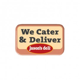 Custom 1 3/4" x 2 3/4" Rounded Rectangle Shape Button  Custom 1 3/4" x 2 3/4" Rounded Rectangle Shape Button