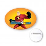 Oval Shape Plastic Button (1 1/2" X 2 1/4") Personalized