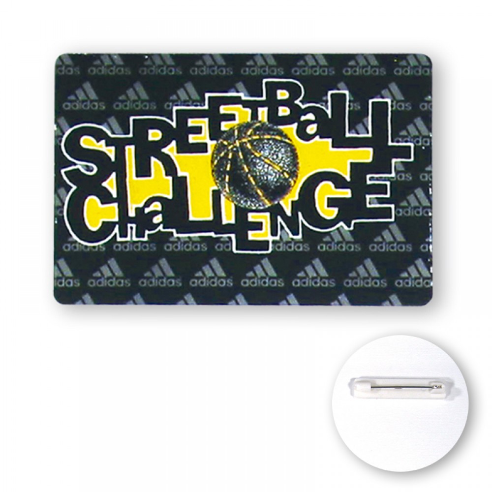Custom Imprinted Rectangle Shape Plastic Button (2"x3") Custom Imprinted Rectangle Shape Plastic Button (2"x3")