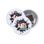 Personalized Bottle Opener Button W/ Metal Backing