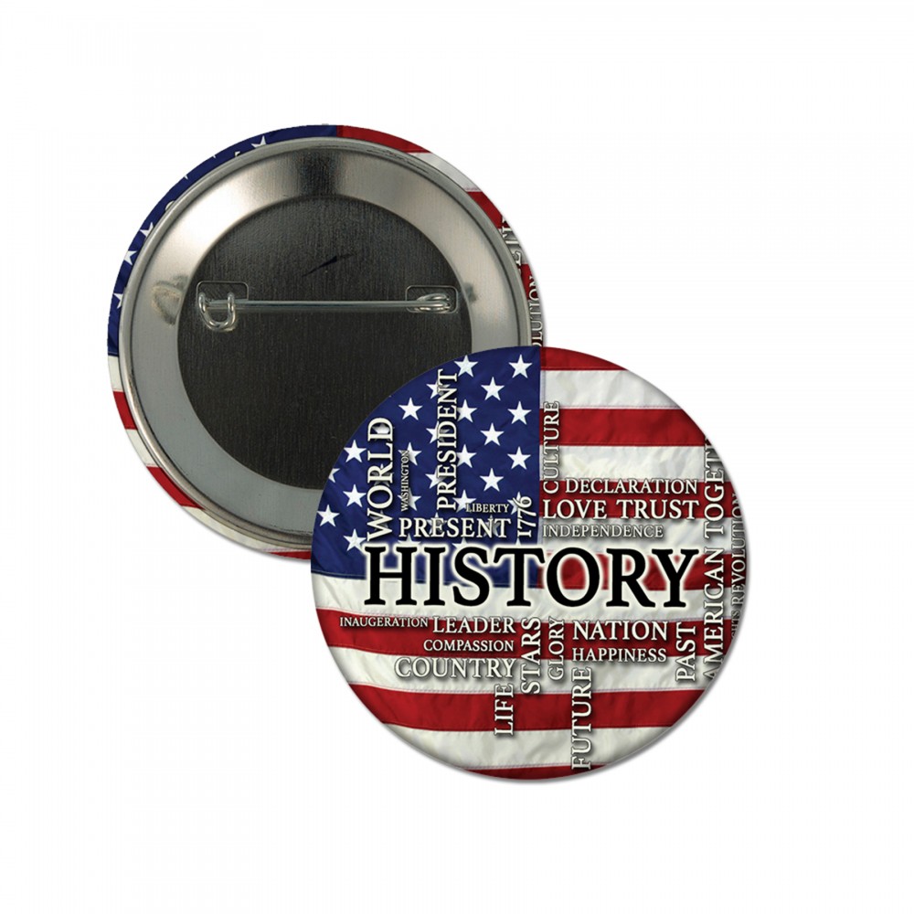 History Button (2-1/4") Custom Imprinted History Button (2-1/4") Custom Imprinted