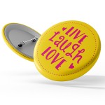 Custom Imprinted Awareness Button - Healthy Living: "Live, Laugh, Love"