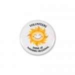 Round Button w/ Safety Pin Back (1 3/4" Diameter) with Logo