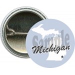 Customized States - Michigan, 1 - 1 Inch Round Button