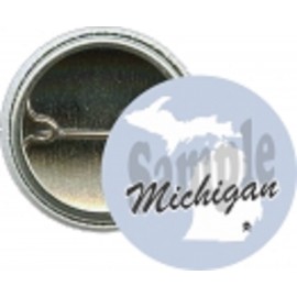 Customized States - Michigan, 1 - 1 Inch Round Button  Customized States - Michigan, 1 - 1 Inch Round Button