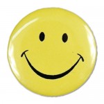 Logo Printed 1" Stock Celluloid "Smiley Face" Button