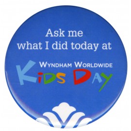 Logo Branded Round Celluloid Button (3 1/2")