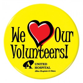 Personalized 3" Round Button 1-Piece w/Safety Pin