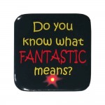 Branded 2" Square Full Color Flashing Blinking Button w/Metal Backing