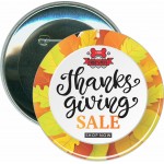 Custom Imprinted Business Sale - Thanksgiving Sale - 3 Inch Round Button