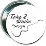 Personalized Business - Take 2 Studio and Design - 2 1/4 Inch Round Button