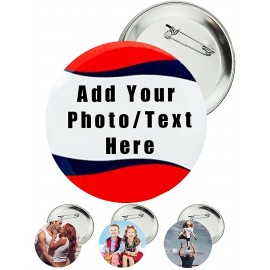 Promotional Custom Round Pins Badge Add Your Own Photo Logo or Picture Design Your Personalized Button