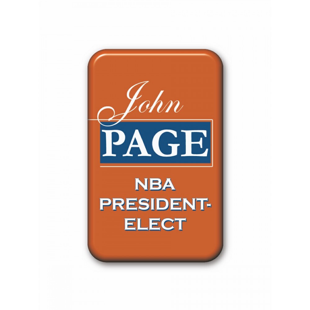 Rectangle Button w/ Round Corners Logo Printed Rectangle Button w/ Round Corners Logo Printed