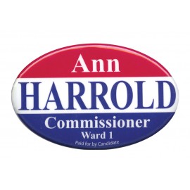 Custom Oval Celluloid Button (1 3/4"x2 3/4")