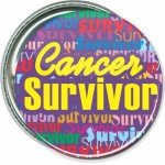 Custom Imprinted Awareness - Cancer Survivor - 1 1/2 Inch Round Button
