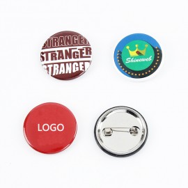 2" Custom Round Tin Button Pin with Logo