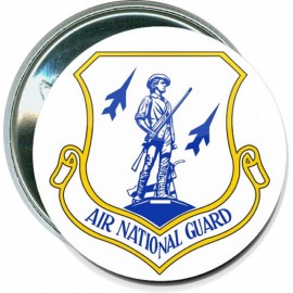 Military - Air National Guard - 2 1/4 Inch Round Button with Logo