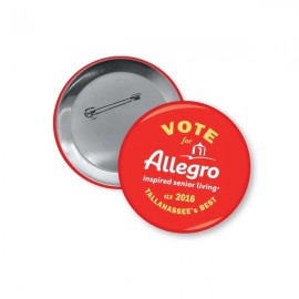 2 3/8" Round Custom Button (72 Hour Service) with Logo  2 3/8" Round Custom Button (72 Hour Service) with Logo
