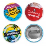 2.25" Circle Celluloid Magnet Back Buttons with Logo