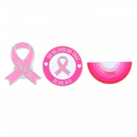 Promotional Breast Cancer Awareness Button Pin (direct import)