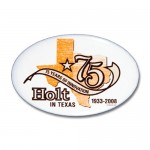 1" x 2" Oval Custom Celluloid Button (Full-Color) Logo Printed