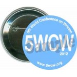 Social Group - 5th World Conference on Women - 2 1/4 Inch Round Button with Logo