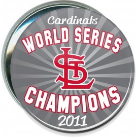 Baseball - Cardinals, World Series Champions 2011, 1 - 3 Inch Round Button with Logo