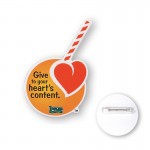 Custom Shape Chipboard Button (4 to 4.9 Sq. In.) Logo Printed