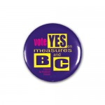 Logo Branded Round Button w/ Safety Pin Back (2" Diameter)