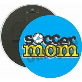 Soccer - Soccer Mom - 6 Inch Round Button with Logo