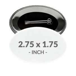 2.75 X 1.75" Oval Custom Buttons with Logo