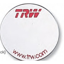 Round Acrylic Mirror Button/ Magnet (2 1/4") with Logo