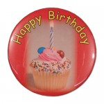 Branded 1" Stock Celluloid "Happy Birthday" Button