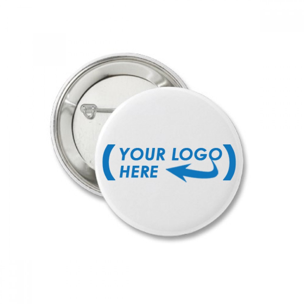 1" Round Custom Buttons with Logo