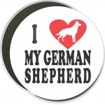 Custom Social Groups - I Heart My German Shepherd - 6 Inch Round Button