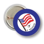 1" Round I Voted Stock Buttons with Logo