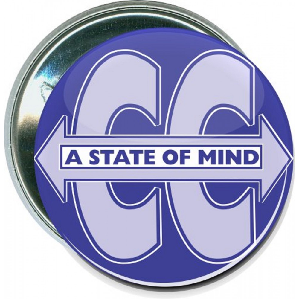 Cross Country - A State of Mind - 2 1/4 Inch Round Button with Logo