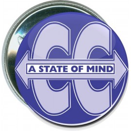 Cross Country - A State of Mind - 2 1/4 Inch Round Button with Logo  Cross Country - A State of Mind - 2 1/4 Inch Round Button with Logo