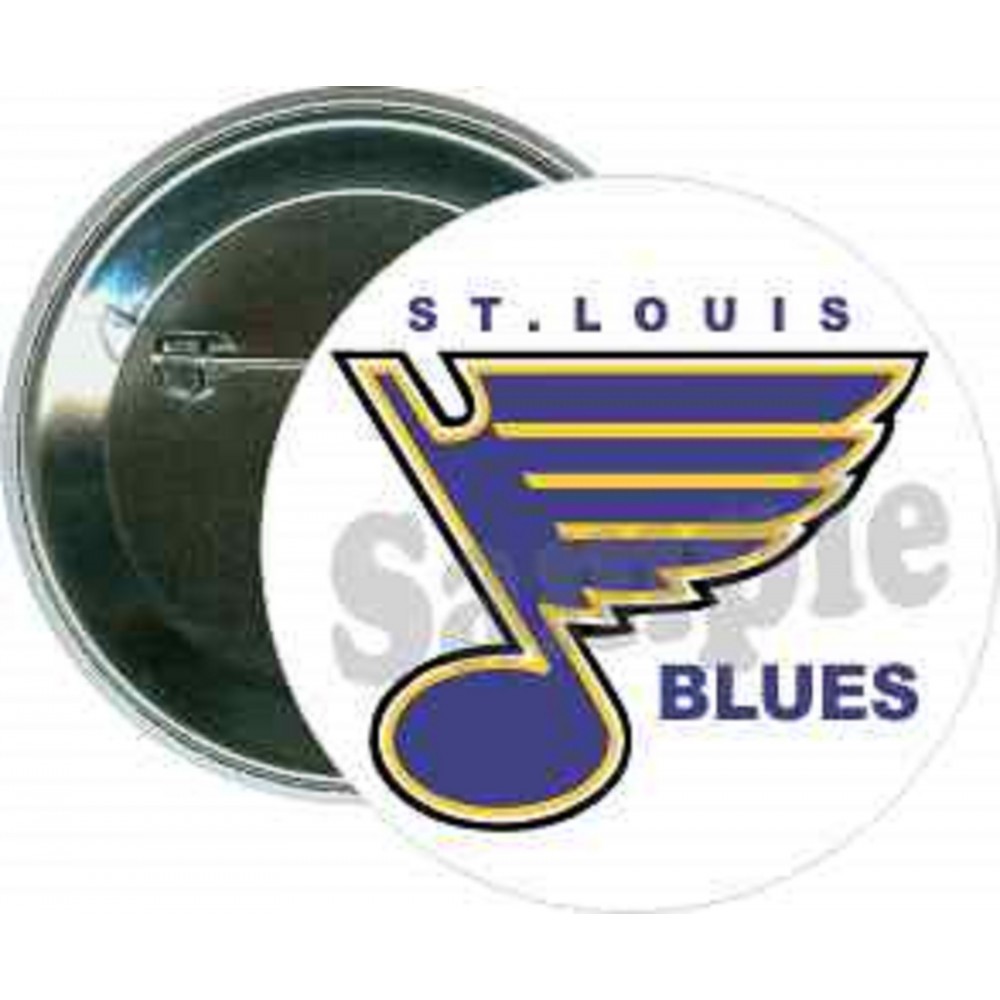 Hockey - St. Louis Blues, 2 - 2 1/4 Inch Round Button with Logo
