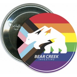 Promotional Pride Flag Button, Customize with your logo  Promotional Pride Flag Button, Customize with your logo