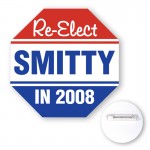 Octagon Shape Chipboard Button (3"x3") Personalized